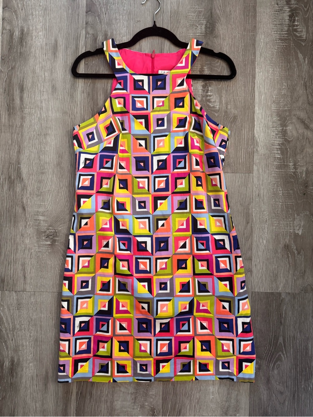 NWT Trina Turk Multicolor Geometric Sleeveless Dress Size 6